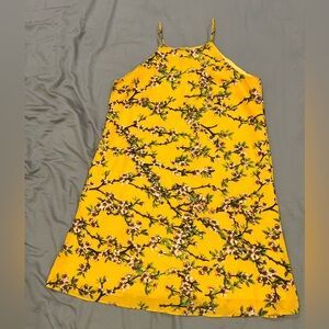 Yellow A-Line halter dress